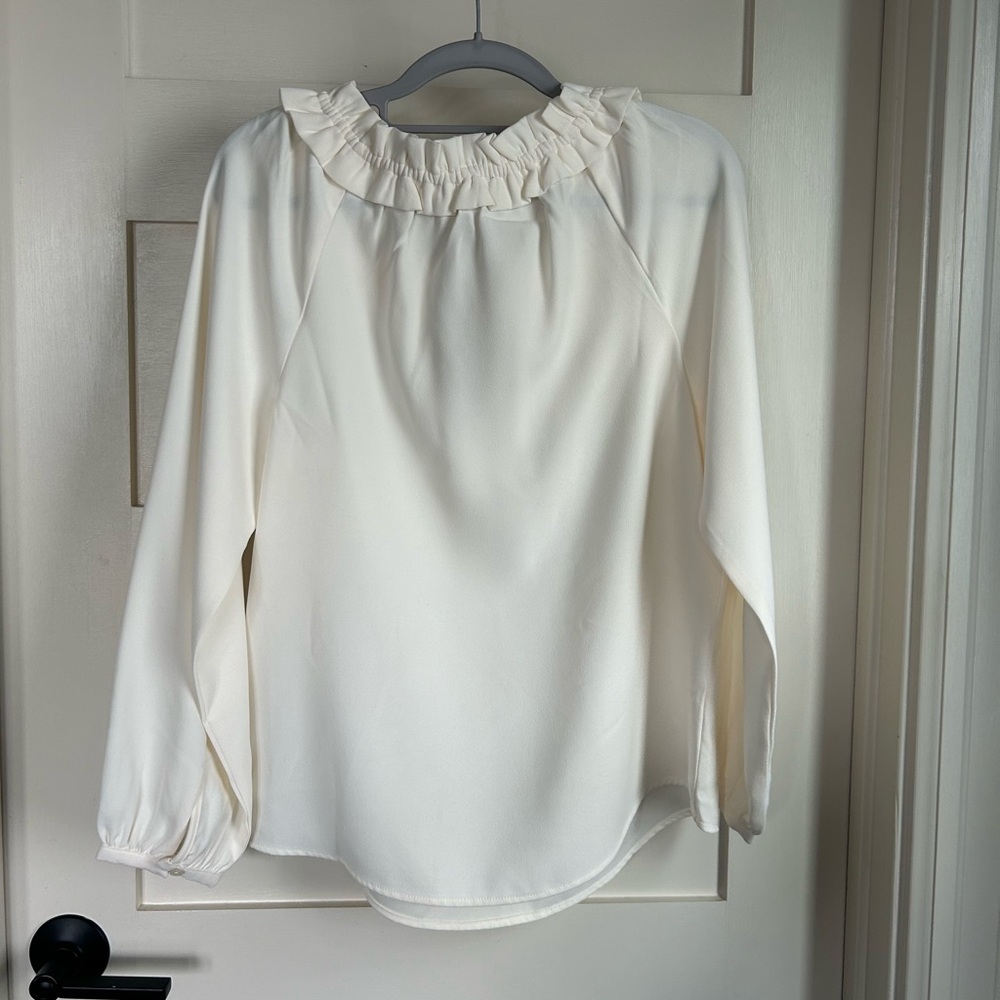 J Crew Ruffle Neck Blouse - Picture 5 of 5